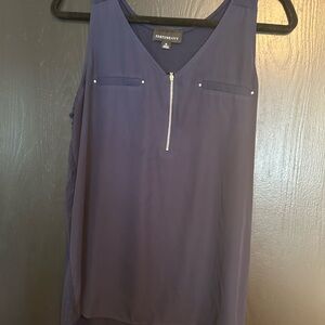 Fortune + Ivy Women's Sleeveless Navy Blouse